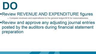 The Do's and Don't's of Reviewing Your School District Audited Financial Statements