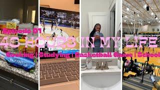 VLOGS: 48 Hour W/ Me!! | cooking , basketball game , studying & more