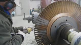 Sponge Blasting Turbine Parts