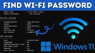 How To Find Wifi Password On Computer Windows 11 (CMD)