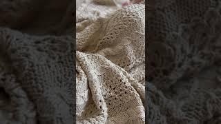 Ажурный плед спицами для любимой доченьки ️ #вязание #knitting