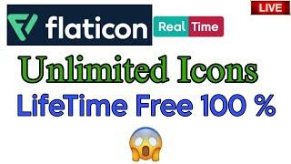 How to download unlimited icons from flaticon website || Lifetime Free 100% working