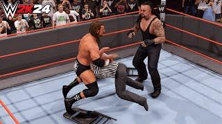 WWE 2k24 - Triple H '08 vs Undertaker: Last Man Standing Match | Raw