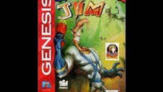 Прохождение Earthworm Jim 1 (червяк джим) на Sega MD part 1