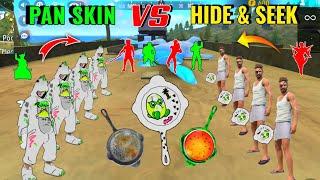 Pan Skin vs Pan Skin Fight | HIDE & SEEK in New Factory | PAN SKIN CHALLENGE | Free Fire Max 