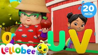 ABC Song - Learn Phonics | Best Kids Tunes! Lellobee City Farm Kids Nursery Rhymes