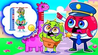 MAD POLICE MAN | Amusement Park Safety Play Safe || Best Kids Cartoon by Pit & Penny Stories 