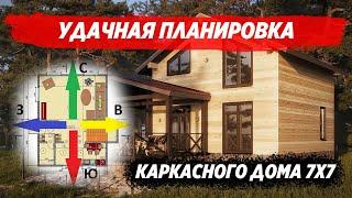 Удачная планировка каркасного дома