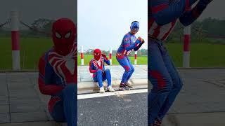 Spider Man lost to captain american #marvel #spiderman