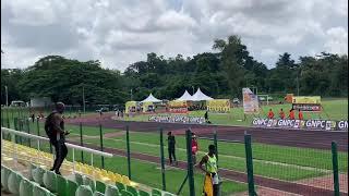 Owadie Williams of Star Of The East Athletics Club storms GNPC fastest at Paa Joe, Kumasi
