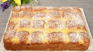 Ein Apfelkuchen mit Creme, der in Ihrem Mund schmilzt! Jeder sucht nach diesem Rezept! Lecker