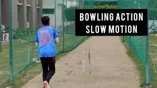 Bowling Action Slow Motion | Left Arm Orthodox Spin Bowling from 4 different angles | HARSH TYAGI