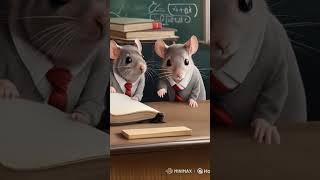 3 mouse reading books #shorts #ai #youtubeshorts #cute #youtube