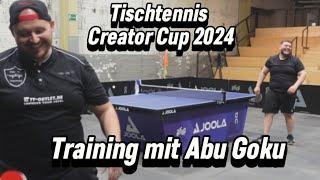 Tischtennis Training mit ABU GOKU beim Tischtennis Creator Cup 2024