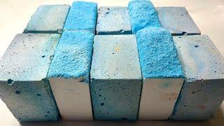 Extremely Crunchy Sky Blue Reforms and Fresh Gym Chalk Blocks Cornstarch ASMR | oddlysatisfying