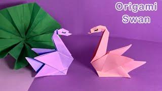 Origami Swan/How to Make a paper swan/easy step-by-step instructions by bushrazorigami