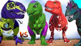 SHE HULK Sharkzilla vs Electro T-REX & Godzilla Spinosaurus Dinosaurs Fight Jurassic World Evolution