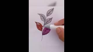 leafart#easyart #leafdrawing #artlover