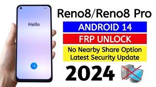 Oppo Reno 8 | Reno 8 Pro frp bypass Android 14 (without pc) New Method 2024.