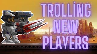 Trolling new players in the arena! | Super mechs