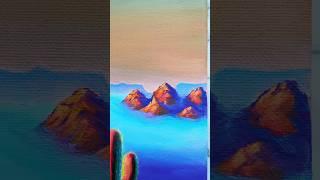 How to PAINT REALISTIC MOUNTAINS EASILY ️️ #painting #paintingtutorial