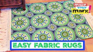 The Easiest Fabric Rugs DIY