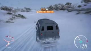 Forza Horizon 3 900 HP GURKHA RWD SNOW DRIFT BUILD + QUICK TUNE BLIZZARD MOUNTAIN DLC