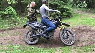 M1NSK X250. Первые попытки разворота на месте.