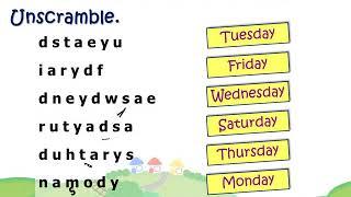 grade 5, lesson 8. Theme: Days of the week. Revision months, Ordinal numbers