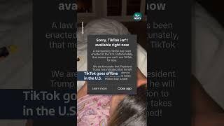 TikTok has gone dark in the U.S. after supreme court upheld a ruling banning the app #itvnews