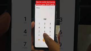 Know your both SIMs with this Secret code #viral #shorts #ytshorts #sim #siminformation #samsung