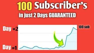 How to get First 100 Subscribers - in just 2 Days (GUARANTEED)