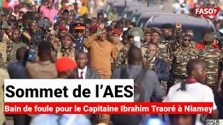 Sommet de l'AES : Bain de foule pour le Capitaine Ibrahim Traoré à Niamey