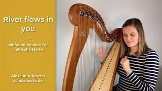 Harfe spielen lernen - River flows in you (Noten und Onlinekurs)