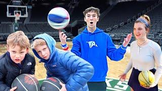 Last to score BASKETBALL TRICK SHOT!