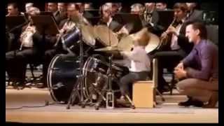 Lyonya Shilovsky - 3 Years Old Russian Drummer Leads Orchestra of Adult Musicians