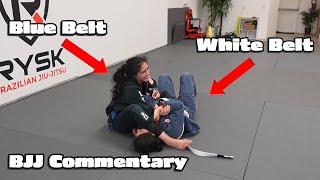 Blue belt rolls with tough white belt: BJJ Commentary