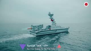 Turkish “MIR” USV Test-Fires Torpedo For The First Time #turkey #türkiye