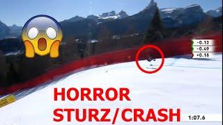 HORROR STURZ/CRASH Cortina Super-G 2024: Valerie Grenier