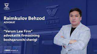 13 YILLIK ADVOKAT - BEHZOD RAIMKULOV