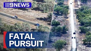 Teen dies, three hospitalised after car crashes during police pursuit | 9 News Australia