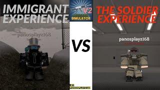 Roblox:Military Simulator V2! Review  as immigrant and soldier.