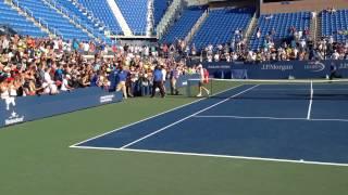 Federer Signs Autographs for Fans Prior to Exiting the Stadium