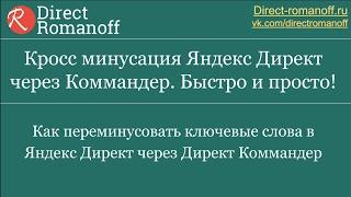 Кросс минусация Яндекс Директ