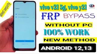 Vivo v21 5g frp bypass android 13 | All vivo  Google Account Remove Without pc | latest sequrity