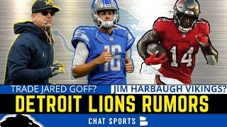 Today’s Lions Rumors: Trade Jared Goff To Buccaneers? Jim Harbaugh Interview, Chris Godwin To Lions?