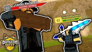 I defeated all THREE BOSSES on *NEW* PIRATE ISLAND in DUNGEON QUEST Update!! (Roblox)