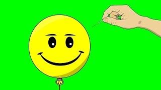 Animated Hand Popping Balloon ~ Green Screen