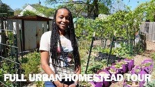 April 2025 FULL Urban Homestead Tour in VA, Zone 7B | Garden, Greenhouses & Animals