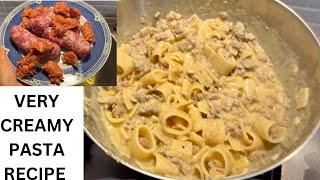 Creamy Italian Sausages Delicious Pasta Recipe #italianfood